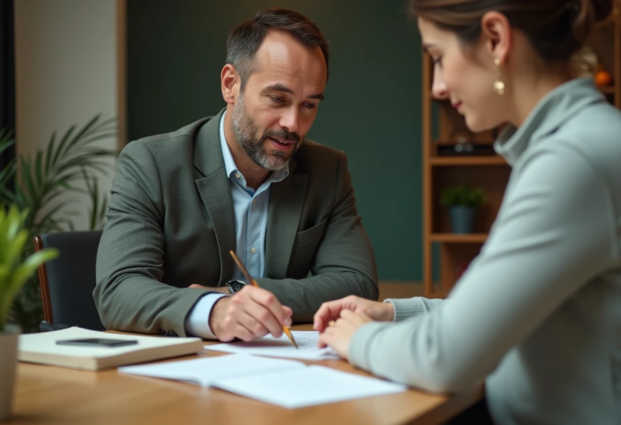 Un professionnel examinant des documents financiers
