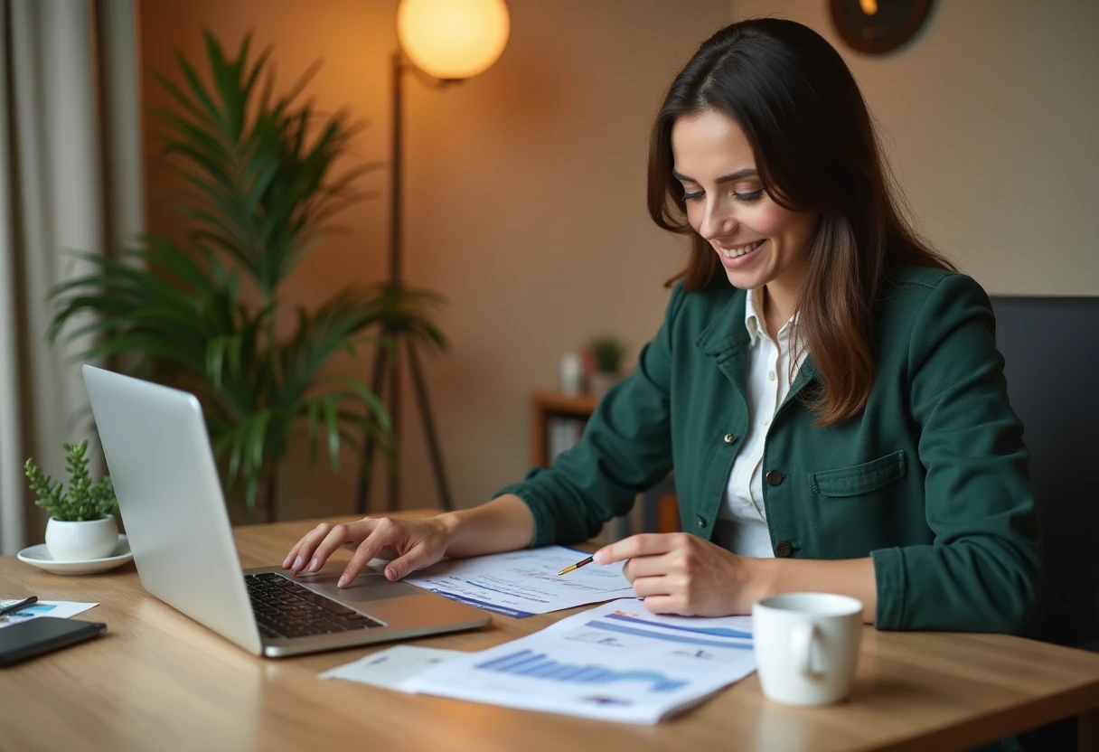 Freelancer reviewing loan options